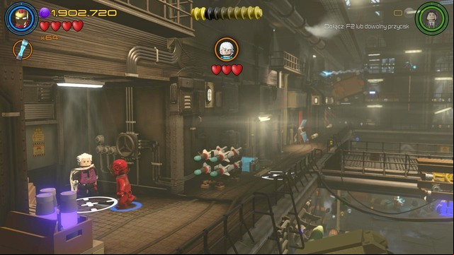 Fly to the first floor while in the warehouse - Stan Lee / Red brick - Anger Management - secrets - LEGO Marvels Avengers - Game Guide and Walkthrough