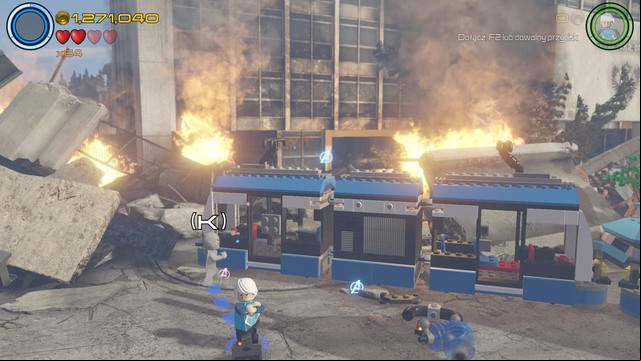 Walk as Iron Man towards the place shown on the picture and scan the area - Characters - Rise of Ultron - secrets - LEGO Marvels Avengers - Game Guide and Walkthrough