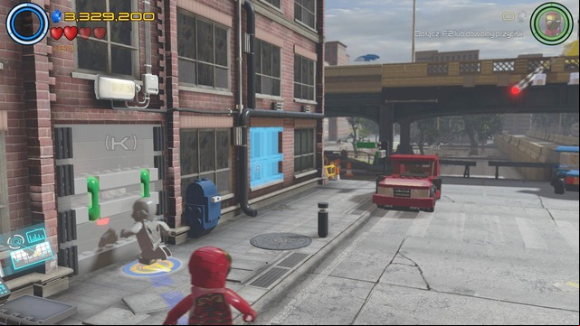 Walk to the left side where you will find two handles - Stan Lee / Red brick - Lack of Insight - secrets - LEGO Marvels Avengers - Game Guide and Walkthrough