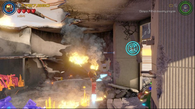 Second screen is hardly visible since it is turned to the side - Minikits - Ready, A.I.M., Fire - secrets - LEGO Marvels Avengers - Game Guide and Walkthrough