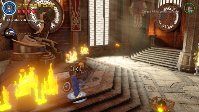 Before walking to the next location first go to the left side of the room where you will find fire - Characters - Lost in the Aether - secrets - LEGO Marvels Avengers - Game Guide and Walkthrough