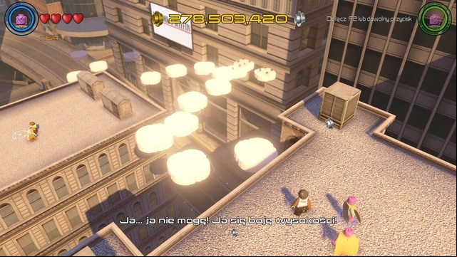 During this mission you must use Vision to control the imprisoned characters and jump between clouds until you reach Cloud 9 - Side missions - North Manhattan - secrets - LEGO Marvels Avengers - Game Guide and Walkthrough