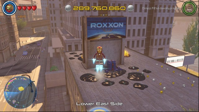 At the border with the central part of Manhattan you will find the building shown on the picture - Golden bricks - North Manhattan - secrets - LEGO Marvels Avengers - Game Guide and Walkthrough