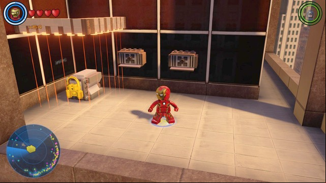 On the neighboring building you will find the place shown on the picture - Golden bricks - North Manhattan - secrets - LEGO Marvels Avengers - Game Guide and Walkthrough