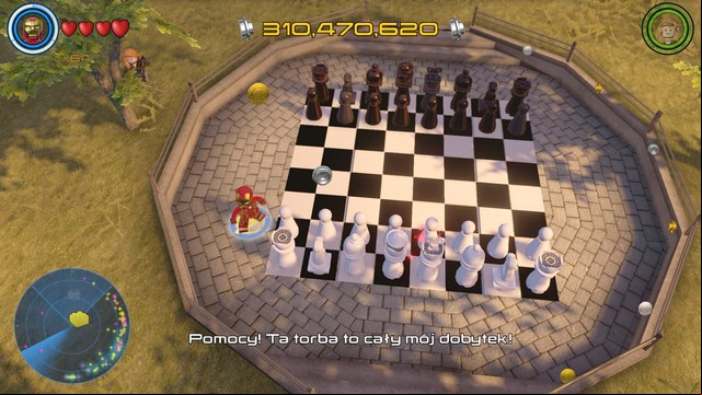 Another golden brick is hidden on the chessboard in Central Park - Golden bricks - Central Manhattan - secrets - LEGO Marvels Avengers - Game Guide and Walkthrough
