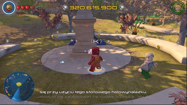 In the central part of Central Park you will find the place shown on the picture - Golden bricks - Central Manhattan - secrets - LEGO Marvels Avengers - Game Guide and Walkthrough