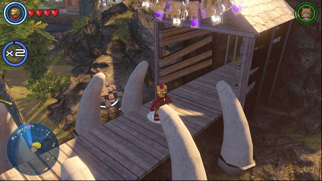 In the southern part of Central Park you will find the place shown on the picture - Golden bricks - Central Manhattan - secrets - LEGO Marvels Avengers - Game Guide and Walkthrough