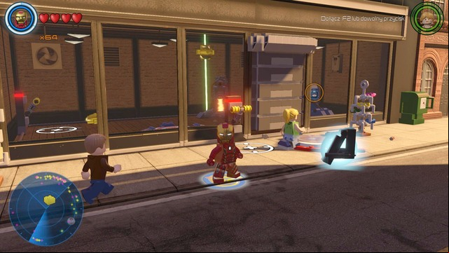 In the southeastern part of central Manhattan you will find the riddle shown on the picture - Golden bricks - Central Manhattan - secrets - LEGO Marvels Avengers - Game Guide and Walkthrough