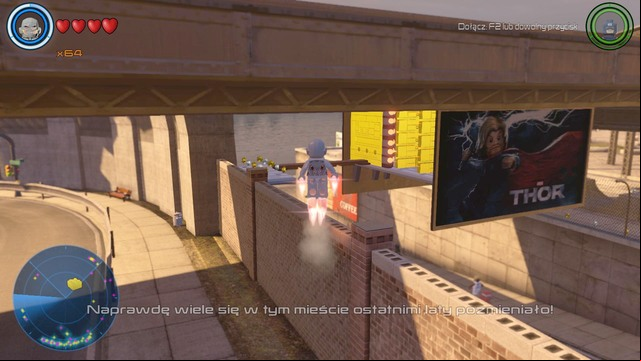 In the southeastern part you will find the riddle shown on the picture - Golden bricks - Southern Manhattan - secrets - LEGO Marvels Avengers - Game Guide and Walkthrough