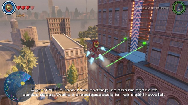 You will find a tall building in the central part of southern Manhattan - Golden bricks - Southern Manhattan - secrets - LEGO Marvels Avengers - Game Guide and Walkthrough