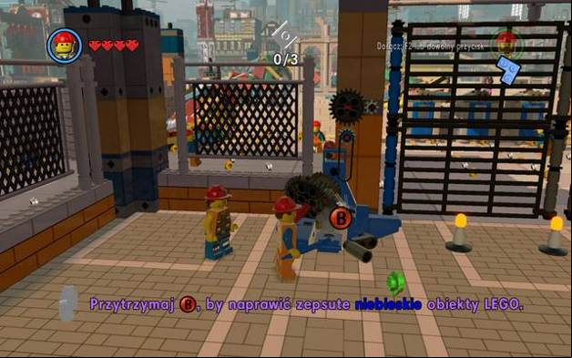 Fix the damaged machine in front of the gates - Bricksburg - The story mode - The LEGO Movie Videogame - Game Guide and Walkthrough