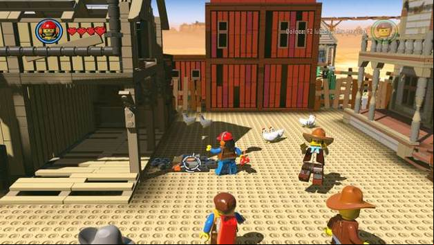Set the barn on fire - Old West - Side Missions - Red Bricks - The LEGO Movie Videogame - Game Guide and Walkthrough