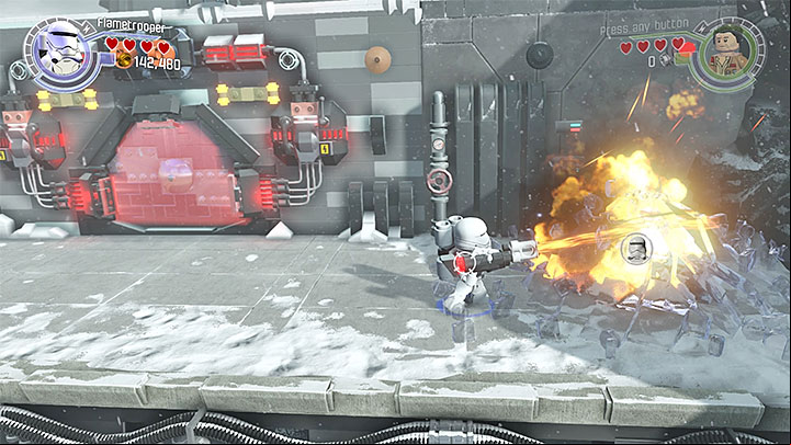 Melt the ice - Chapter 8 - Starkiller Sabotage | Minikits and red bricks - Minikits and red LEGO bricks - LEGO Star Wars: The Force Awakens Game Guide