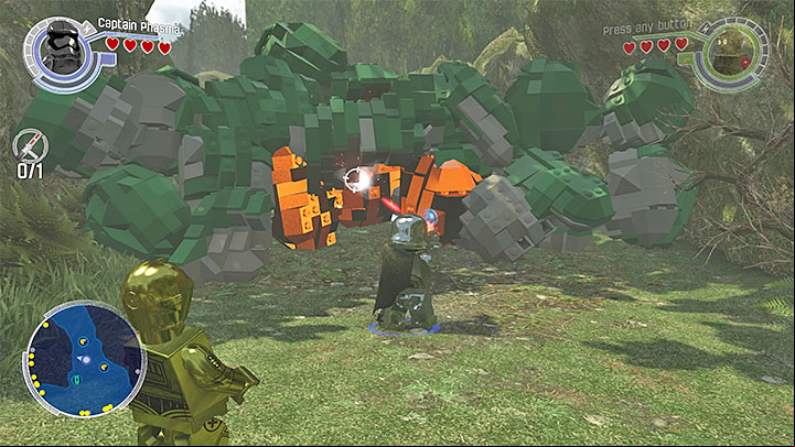 Another troublesome situation has been shown in the above screenshot and it is a barricade that you run into while exploring the Northern part of the isle - Takodana collectibles & minor missions map - Maps - LEGO Star Wars: The Force Awakens Game Guide