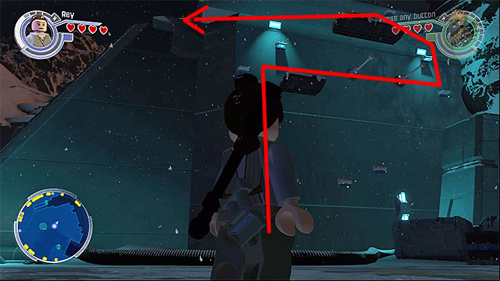 To reach this block you will have to climb the wall presented in the screenshot - Starkiller Base collectibles & minor missions map - Maps - LEGO Star Wars: The Force Awakens Game Guide
