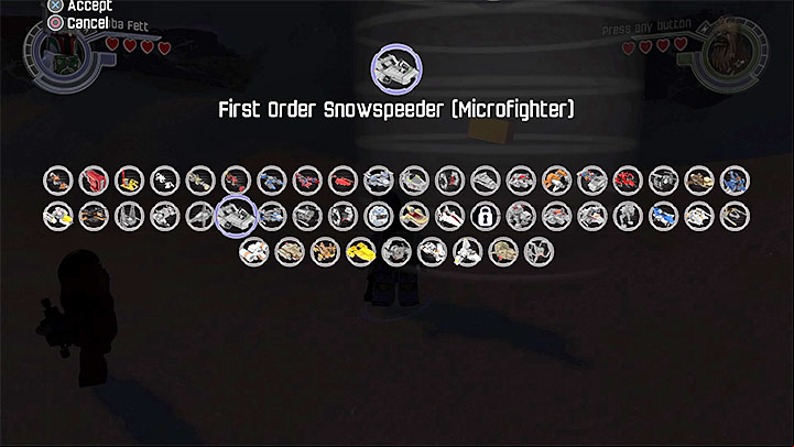 This race can be accomplished only if you use the First Order Snowspeeder (see screenshot) - Starkiller Base collectibles & minor missions map - Maps - LEGO Star Wars: The Force Awakens Game Guide