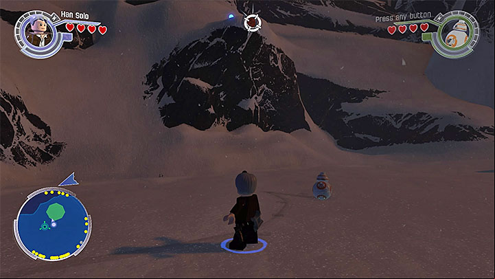 Start the mission as any of First Order , and get to the green area marked on the map - Starkiller Base collectibles & minor missions map - Maps - LEGO Star Wars: The Force Awakens Game Guide