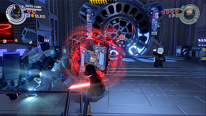 Use the Force on the bouncing blocks. - Prologue - The Battle of Endor | Walkthrough - Story Mode - LEGO Star Wars: The Force Awakens Game Guide