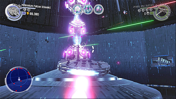 Parts of the generator that must be destroyed. - Prologue - The Battle of Endor | Walkthrough - Story Mode - LEGO Star Wars: The Force Awakens Game Guide