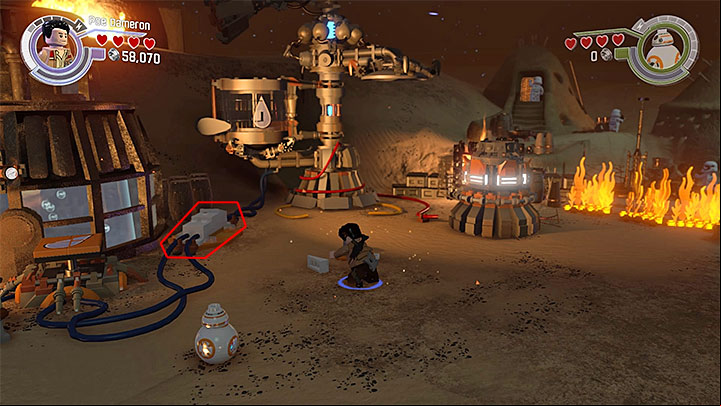 In the next area theres a more complex puzzle - Chapter 1 - Assault on Jakku | Walkthrough - Story Mode - LEGO Star Wars: The Force Awakens Game Guide