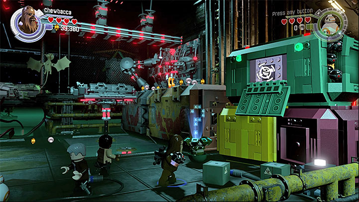 Destroy one of the containers as Chewbacca. - Chapter 4 - The Eravana | Walkthrough - Story Mode - LEGO Star Wars: The Force Awakens Game Guide