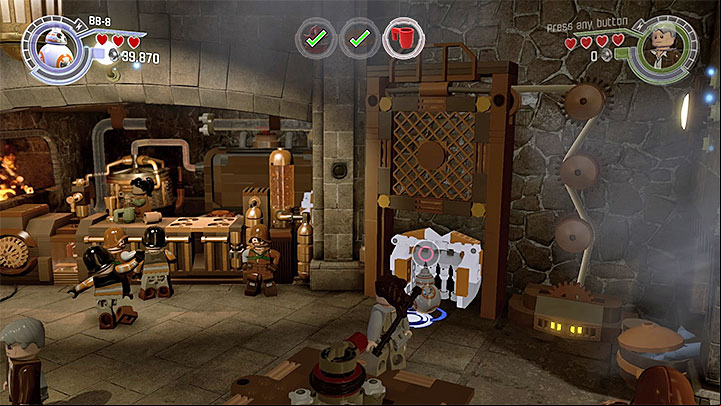 The hole for BB-8 - Chapter 5 - Mazs Castle | Walkthrough - Story Mode - LEGO Star Wars: The Force Awakens Game Guide