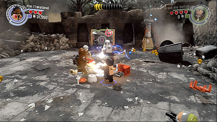 Construct traps which can weaken the boss - Chapter 6 - Battle of Takodana | Walkthrough - Story Mode - LEGO Star Wars: The Force Awakens Game Guide