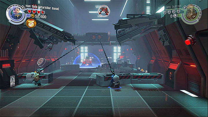 Finn and Han Solo must forces in order to destroy the cannon - Chapter 8 - Starkiller Sabotage | Walkthrough - Story Mode - LEGO Star Wars: The Force Awakens Game Guide