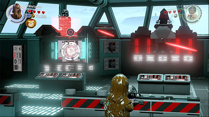 Throw the bombs at the generators - Chapter 8 - Starkiller Sabotage | Walkthrough - Story Mode - LEGO Star Wars: The Force Awakens Game Guide