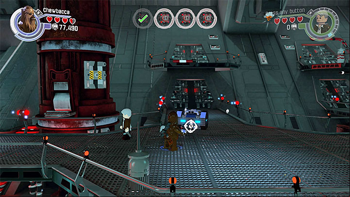 Use the bomb on the silver objects and build another one - Chapter 9 - Destroy Starkiller Base | Walkthrough - Story Mode - LEGO Star Wars: The Force Awakens Game Guide
