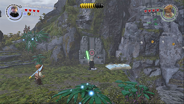 Special requirements: a character that uses lightsaber (e - Epilogue - Lukes Island | Minikits and red bricks - Minikits and red LEGO bricks - LEGO Star Wars: The Force Awakens Game Guide