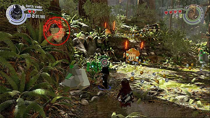 Special requirements: a character capable of using Force (like Luke Skywalker or Darth Vader) - Prologue - The Battle of Endor | Minikits and red bricks - Minikits and red LEGO bricks - LEGO Star Wars: The Force Awakens Game Guide