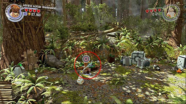 Special requirements: a character capable of swimming (like iral Ackbar) - Prologue - The Battle of Endor | Minikits and red bricks - Minikits and red LEGO bricks - LEGO Star Wars: The Force Awakens Game Guide
