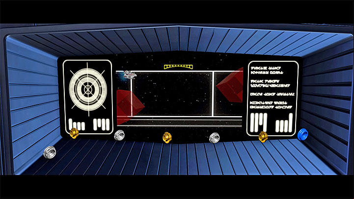 Quickly move the spaceship up and down. - Prologue - The Battle of Endor | Minikits and red bricks - Minikits and red LEGO bricks - LEGO Star Wars: The Force Awakens Game Guide