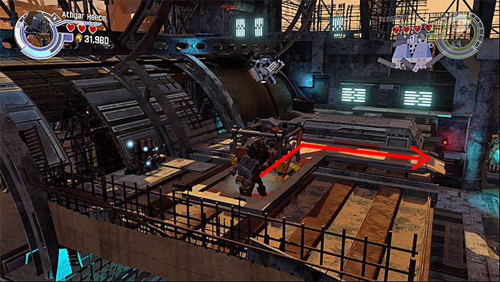 Push the cart so that it falls to the ground. - Lor San Tekkas Return | Walkthrough - Side missions - LEGO Star Wars: The Force Awakens Game Guide