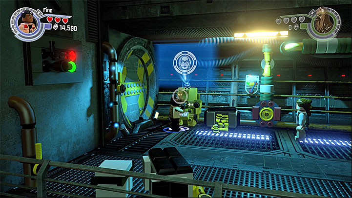 Special requirements: a character capable of hacking terminals (like C-3PO), a character capable of using Force (like Luke or Darth Vader) - Chapter 4 - The Eravana | Minikits and red bricks - Minikits and red LEGO bricks - LEGO Star Wars: The Force Awakens Game Guide