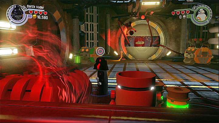 Use the dark side of the Force and then switch to character capable of swimming. - Chapter 4 - The Eravana | Minikits and red bricks - Minikits and red LEGO bricks - LEGO Star Wars: The Force Awakens Game Guide