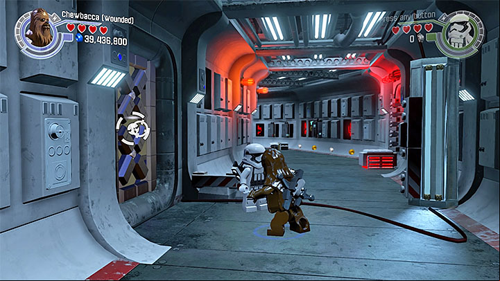 The door are in the corridor in which the blaster battle took place - Trouble Over Taul | Minikits and red bricks - Minikits and red LEGO bricks - LEGO Star Wars: The Force Awakens Game Guide