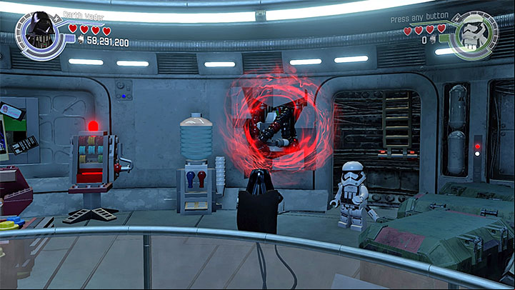 The place where you must use the Dark Side of the Force - Trouble Over Taul | Minikits and red bricks - Minikits and red LEGO bricks - LEGO Star Wars: The Force Awakens Game Guide