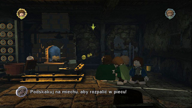To create the item, you have to jump a couple times on the bellows and let the blacksmith complete his work - Middle-Earth: Bree - Walkthrough - Act I - LEGO The Lord of the Rings - Game Guide and Walkthrough