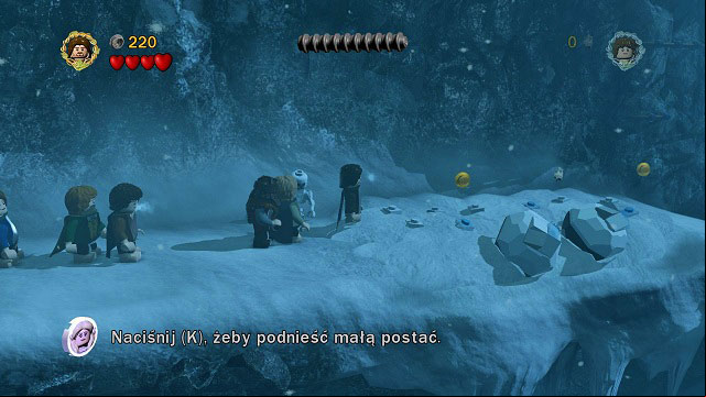 The of Caradhras is a very inhospitable place full of gusty wind and deep snow which makes it impossible for smaller characters like the hobbits or dwarves to get past - The of Caradhras - Walkthrough - Act I - LEGO The Lord of the Rings - Game Guide and Walkthrough