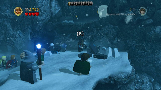 You will have to carry Gimli above the deep snow again - The of Caradhras - Walkthrough - Act I - LEGO The Lord of the Rings - Game Guide and Walkthrough