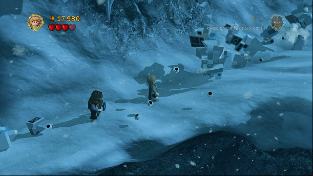 Saruman will try to stop you by sending down an avalanche - The of Caradhras - Walkthrough - Act I - LEGO The Lord of the Rings - Game Guide and Walkthrough