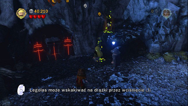 The first thing that you need to do is shoot at the holes above the Morgul bricks - The of Caradhras - Walkthrough - Act I - LEGO The Lord of the Rings - Game Guide and Walkthrough