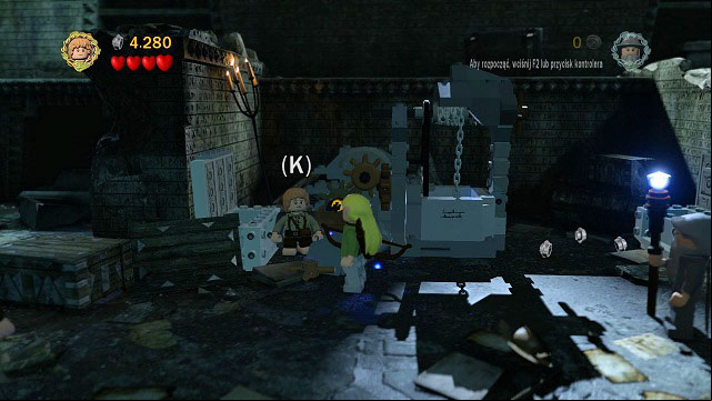 Your first task will be pulling Pippin out of the well - The Mines of Moria - Walkthrough - Act I - LEGO The Lord of the Rings - Game Guide and Walkthrough