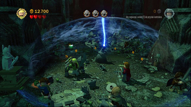Now you will have to protect Gandalf from the horde of Orcs - The Mines of Moria - Walkthrough - Act I - LEGO The Lord of the Rings - Game Guide and Walkthrough