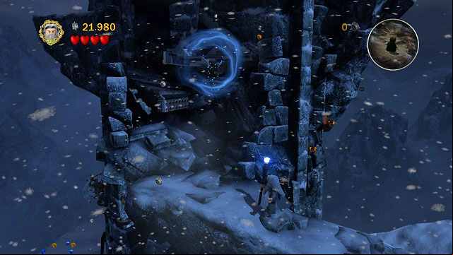 Repair the broken stairs with Gandalf's magic - Taming Gollum - Walkthrough - Act II - LEGO The Lord of the Rings - Game Guide and Walkthrough