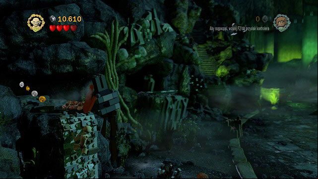 In order to obtain the pieces needed to finish the structure, you need to head as far to the left as possible - The Secret Stairs - Walkthrough - Act III - LEGO The Lord of the Rings - Game Guide and Walkthrough