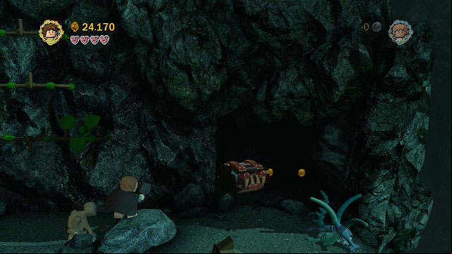 At the top of the stairs you will first of all need to visit the cave on the right side - The Secret Stairs - Walkthrough - Act III - LEGO The Lord of the Rings - Game Guide and Walkthrough