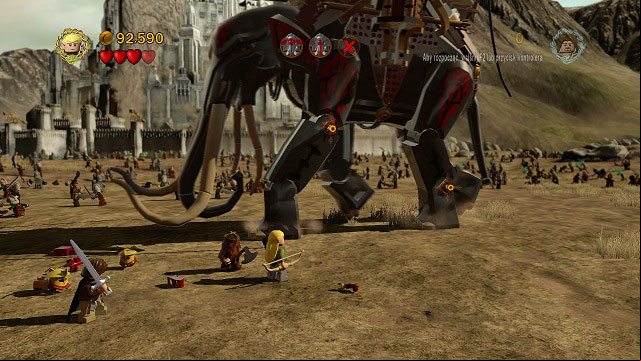 The second Mumakil type is far more difficult to take care of - Battle of Pelennor Fields - Walkthrough - Act III - LEGO The Lord of the Rings - Game Guide and Walkthrough
